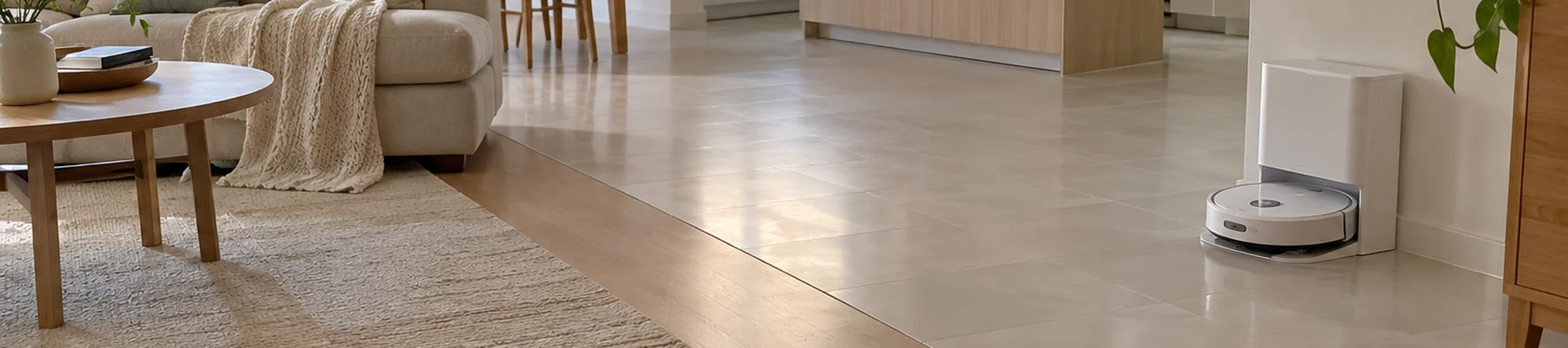Illustration: Robot Vacuum & Mop Floor Cleaning Solution application scene banner